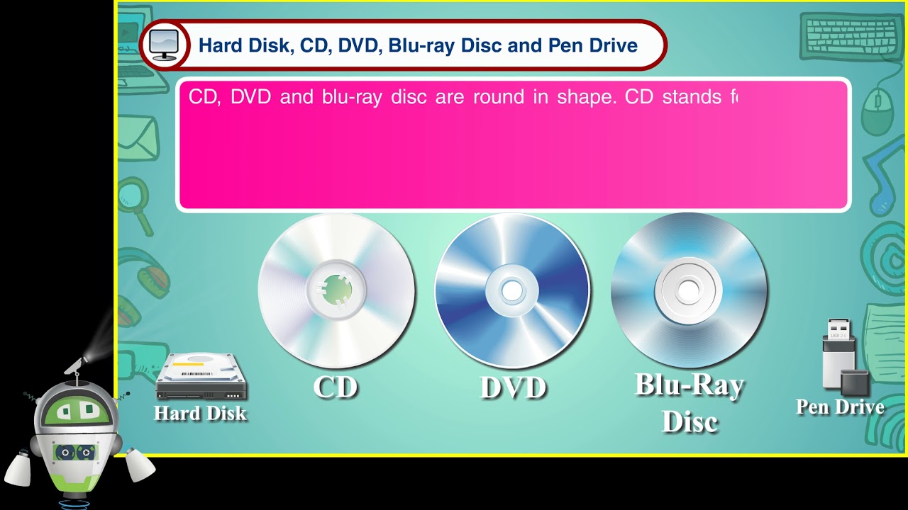 Hard Disk, CD, DVD, Blue-ray Disc And Pen Drive | Computer Knowledge ...