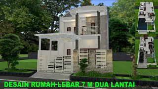 RUMAH LEBAR 7 METER 2 LANTAI MINIMALIS