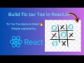 Building Tic Tac Toe  in ReactJS | using Hooks |React tutorial .Frontend machine coding question
