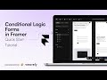 Forms with Conditional Logic (Hide/Show) in Framer