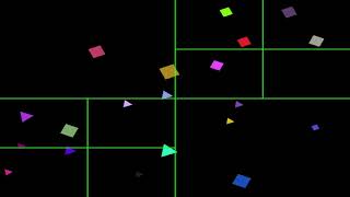 Bouncing objects collision detection with Quadtree + Separating Axis Theorem