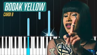 Cardi B - "Bodak Yellow" (Pandapiano Version) Piano Tutorial - Chords - How To Play - Cover