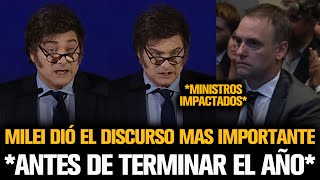 MILEI DIÓ EL DISCURSO MAS IMPORTANTE ANTES DE TERMINAR EL AÑO