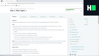 Day 1: Data types | 30 Days of code | Hackerrank solutions in C