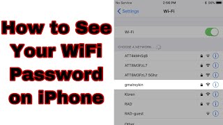 How to See Your WiFi Password on an iPhone - how to show wifi key or password on your iphone