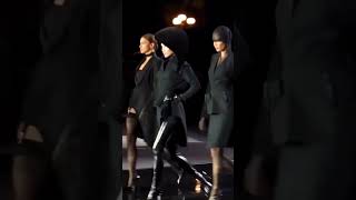 Irina Shayk,BellaHadid and Joan Smalls walking for CR Runway x Luisa Via Roma 90th Anniversary shov