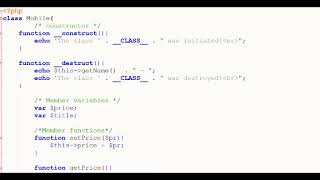 PHP - Object Oriented Programming - Constructors, Getters, Setters and Destructors - Lesson 2