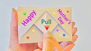 White paper Mother’s Day card😍|No glue ,No scissors No tape Greeting card #mothersday #papercrafts