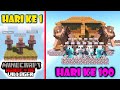 AKU BERTAHAN HIDUP 100 HARI JADI VILLAGER VS 100 YOUTUBER DI SURVIVAL HARDCORE SKYBLOCK MINECRAFT !