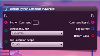 Execute python command with Return value in UE5