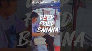 Another street food in the Philippines that I love: deep-fried banana. #travel #philippines #food