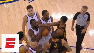 Tristan Thompson gets ejected, then gets into it with Draymond Green at end of Game 1 | ESPN