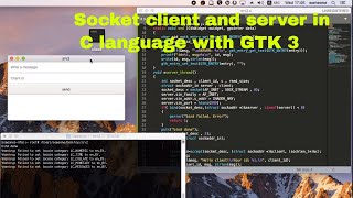 Client and server in C program language (sending messages to connected clients from the server)