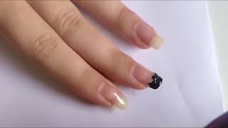 Black dotted french mani!!