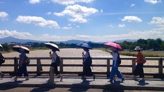 2018年7月9日(月) 京都嵐山 渡月橋と濁流の桂川 ☆ Arashiyama ☆ 岚山