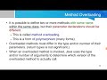 Methods and Constructor Overloading in Java
