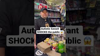 Autistic Savant SHOCKS the public 😱 #autism #autismawareness #autismfamily #autistic #autismchild