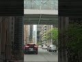 driving downtown vancouver 加拿大温哥华街景 礼让斑马线 文明交通 繁华都市