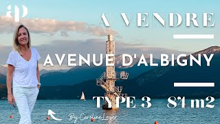 Avenue d'Albigny à Annecy Appartement à vendre Type 3 en étage avec vue lac