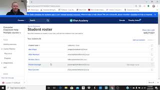 Creating a Class in Khan Academy and Assignments