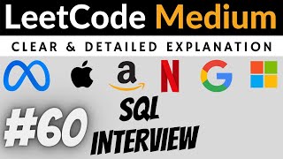 LeetCode Medium 534 Interview SQL Question with Detailed Explanation