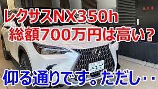 清水の舞台から飛び降りるつもりで買ったんですか？→いいえ、違います（レクサスNX350h 乗り出し価格700万円）