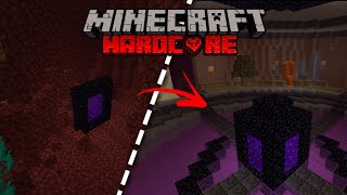 I transformed the nether portal in Minecraft Hardcore! | Minecraft Hardcore Survival #4