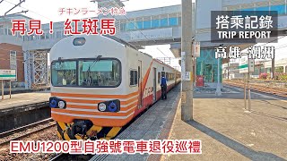 【再見紅斑馬】歷經改造奔馳35年，退役倒數的EMU1200型自強號電聯車 自強167次 高雄-潮州 搭乘記錄 | 20211228