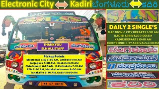 Electronic City to Kadiri SLN #busjourney #cabinride #bengaluru #kadıri #chintamani