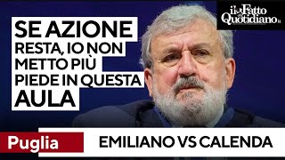 Caos in regione Puglia, Emiliano contro Calenda: “Se Azione resta, non metterò più piede in Aula”