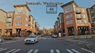 Driving in Downtown Issaquah, Washington - 4k