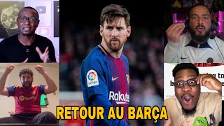 🚨LES RÉACTION : LE GRAND RETOUR DE MESSI AU BARÇA 😱❤️💙🥳