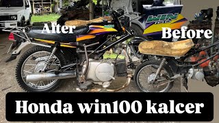 Honda win100 kalcer abiss ‼️ riview motor bahan dan hasil jadi honda win100 motor dinas pak lurah🫵