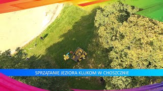 Sprzątanie jeziora Klukom