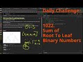Leetcode Daily Challenge 1022. Sum of Root To Leaf Binary Numbers #python #dsa