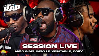 SESSION LIVE avec Gims, Inso le véritable, Cory & Lil Jay Bingerack ! #PlanèteRap