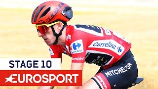 Yates Sustains Puncture But Retains One-Second Lead | Vuelta a España 2018 | Stage 10 Highlights