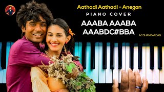 Aathadi Aathadi - Anegan Song Piano Cover with NOTES | AJ Shangarjan | AJS