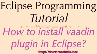 How to install vaadin plugin in Eclipse?