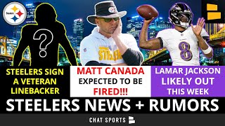 REPORT: Steelers Expected To FIRE Matt Canada + Steelers Sign A LB, Lamar Jackson Likely OUT
