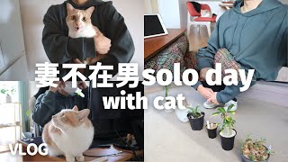 【VLOG】猫と過ごす妻がいない休日 / 夫婦でも1人時間は必要 / solo holiday / 休日ルーティン