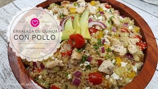 Ensalada Arcoiris de Quinoa con Pollo- Las Recetas de Laura ❤ Recetas de Comida Saludable