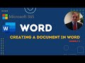 Microsoft Word Tutorial - Creating a Document
