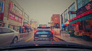 Busan City Drive in Rain | Gimhae to Haeundae | Downtown Vibes | POV 4K