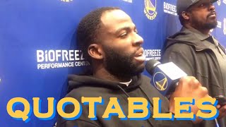 Quotables: “Woah, you showed me you can defend. I didn’t know you could.” — Draymond to D’Angelo