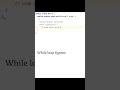while loop in java