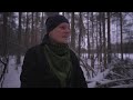 skiing at a bog outdoor food and an otter´s tracks in the snow