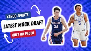 Yahoo Sports NBA Mock Draft 1-10 Paolo Banchero 1st overall to the Pistons!