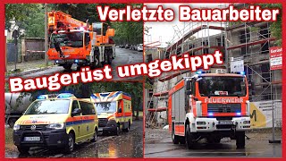 ⚠️BAUUNFALL in Leipzig🏗Balkon bricht ab und reißt Baugerüst um❌️Bauarbeiter stürzen in die Tiefe🚑🚒