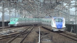 【HD 5.1ch】 Japanese bullet train 東北・上越新幹線など... 大宮駅ホームから撮影 (2)